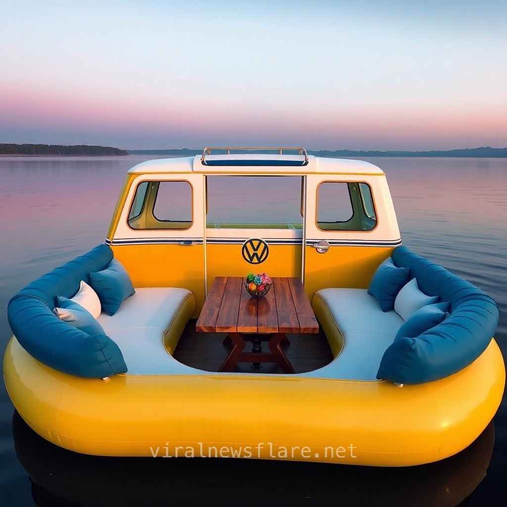 Volkswagen Bus Lake Party Floats