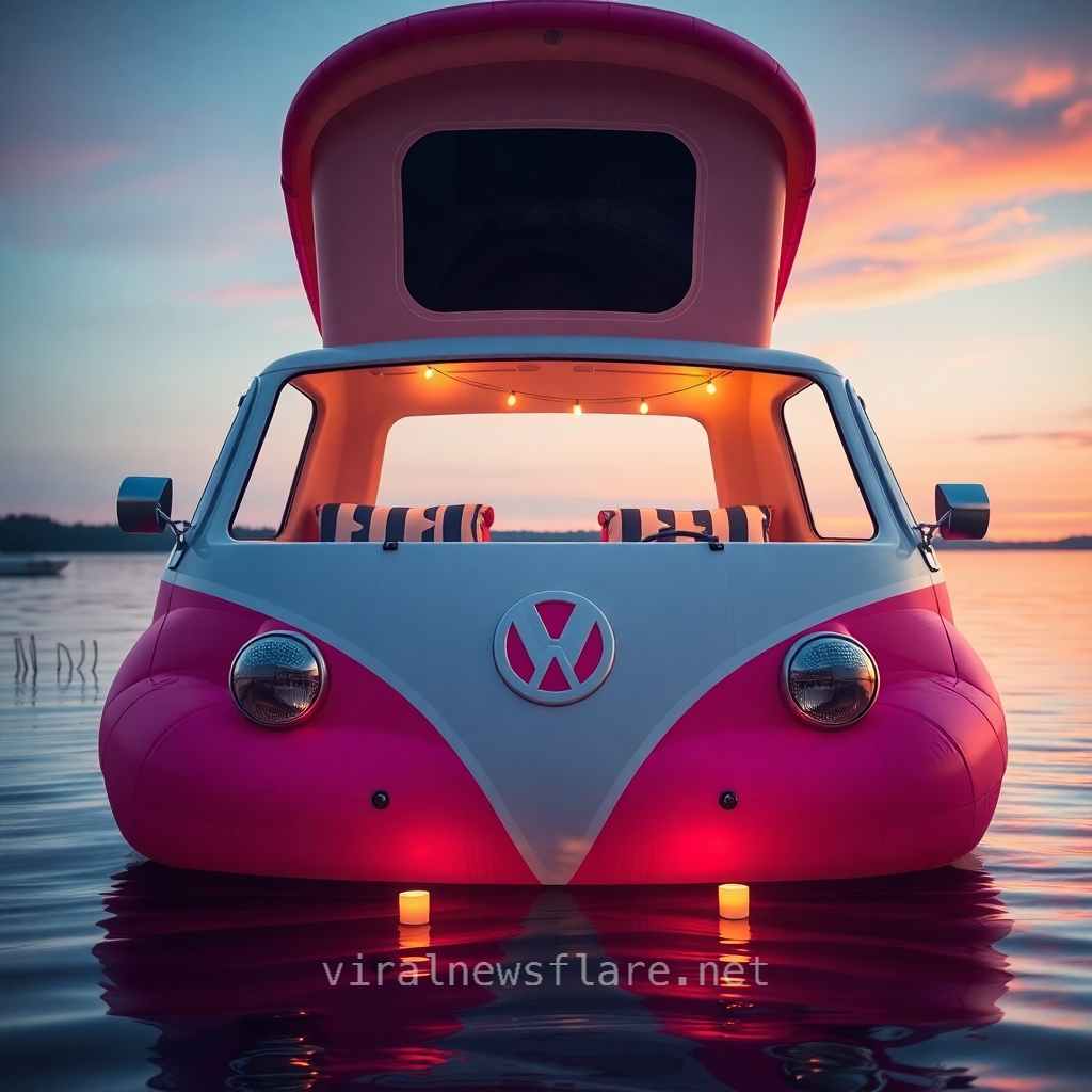 Volkswagen Bus Lake Party Floats