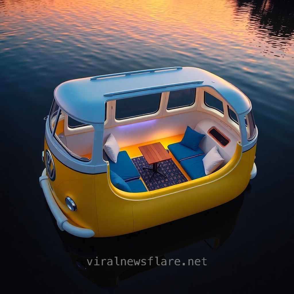 Volkswagen Bus Lake Party Floats