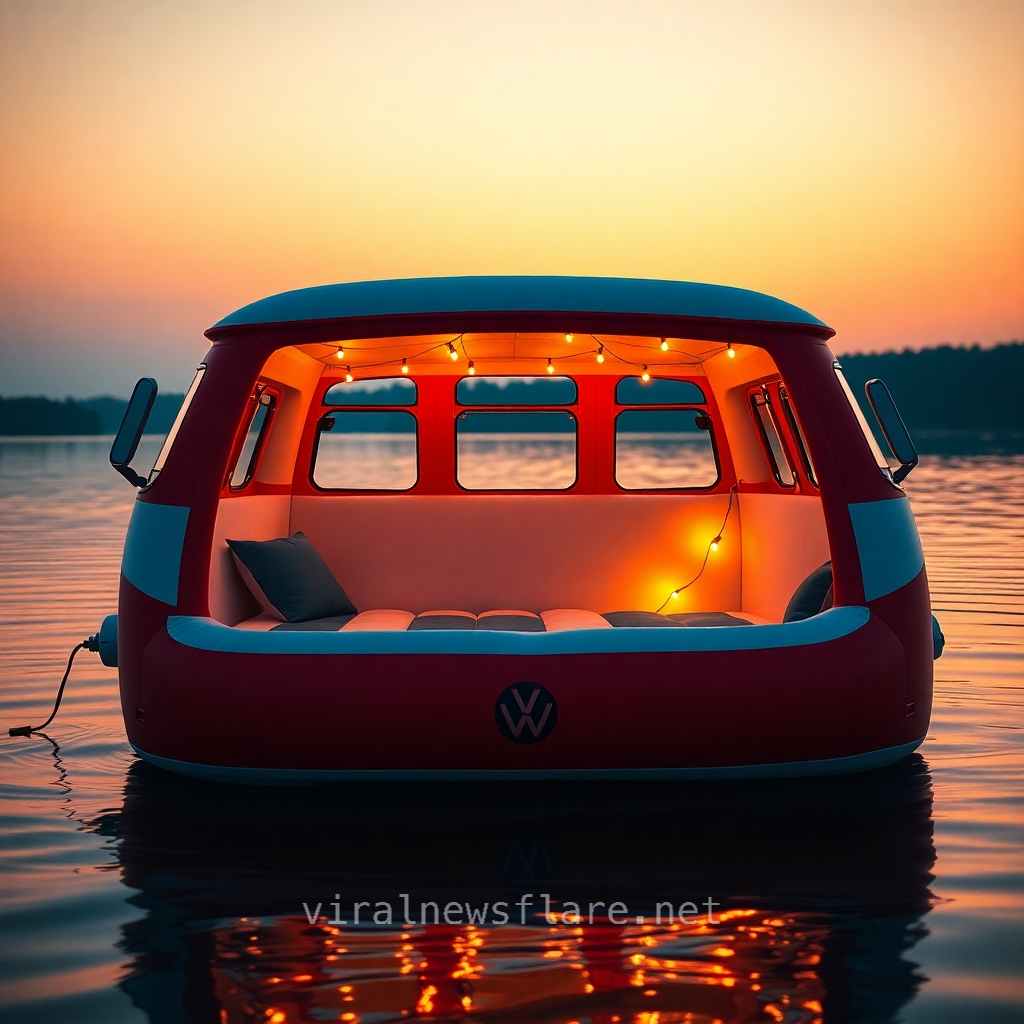 Volkswagen Bus Lake Party Floats