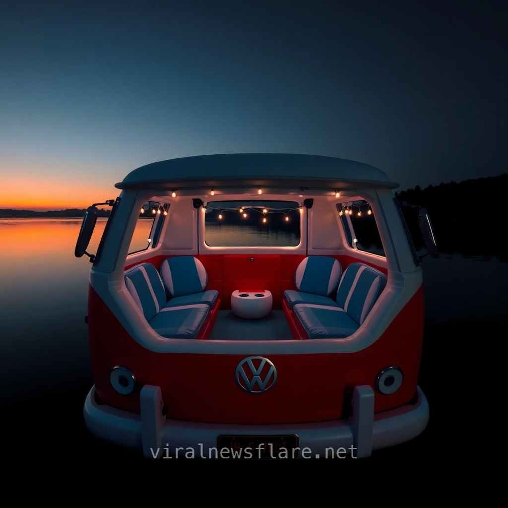 Volkswagen Bus Lake Party Floats