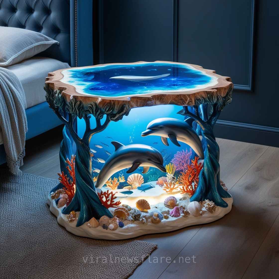 Dolphin Themed Side Table