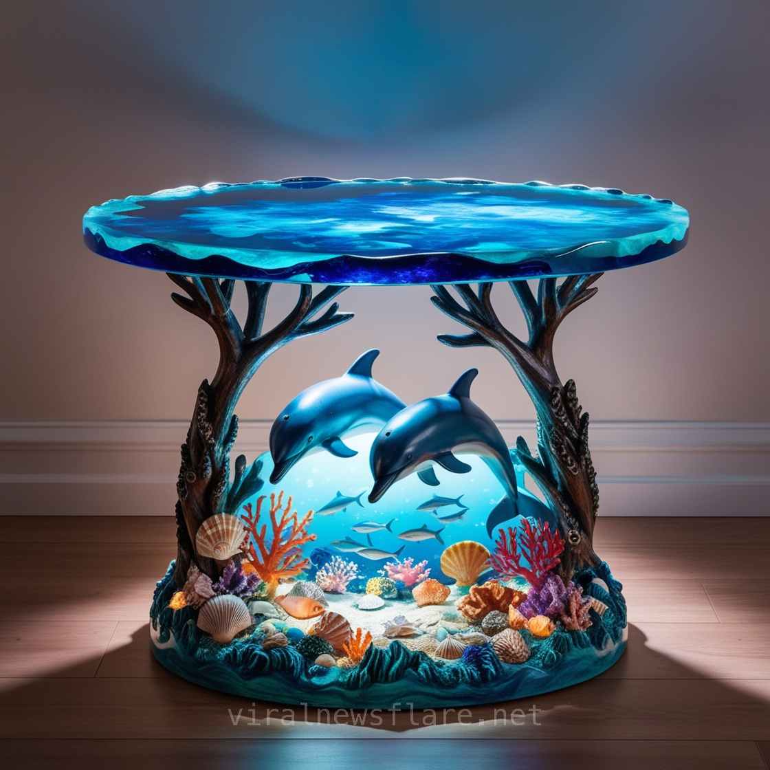 Dolphin Themed Side Table