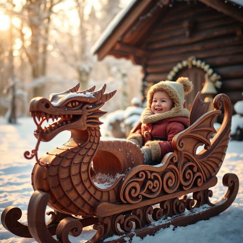 Wood Dragon Sled