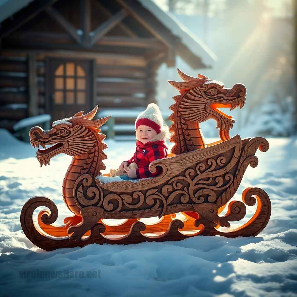 Wood Dragon Sled